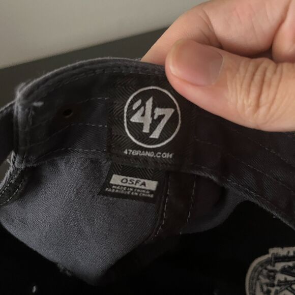 Los Angeles Lakers '47 OSFA Cap Adjustable Dad Hat NBA Basketball Grayish Blue - Picture 3 of 5